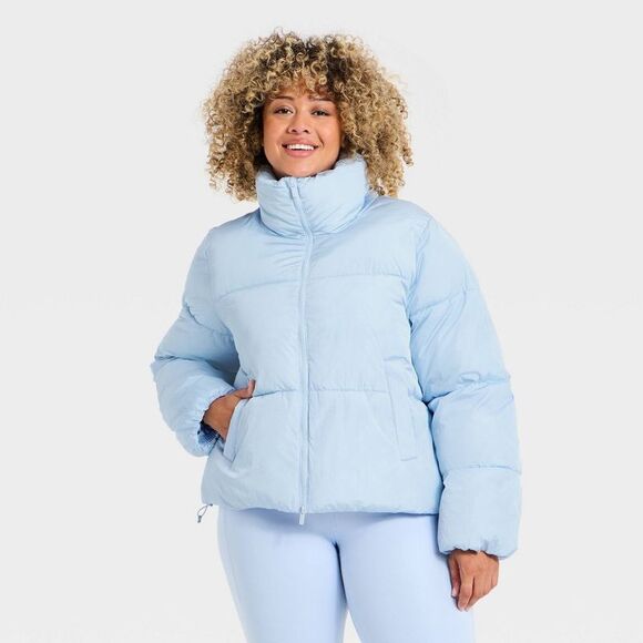Open Box - All In Motion - Women's Puffer Jacket - All In Motion L Blue - Picture 4 of 4